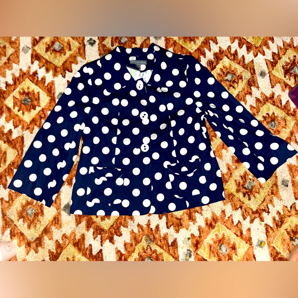 NEW WOMENS POLKA DOT BUSINESS JACKET